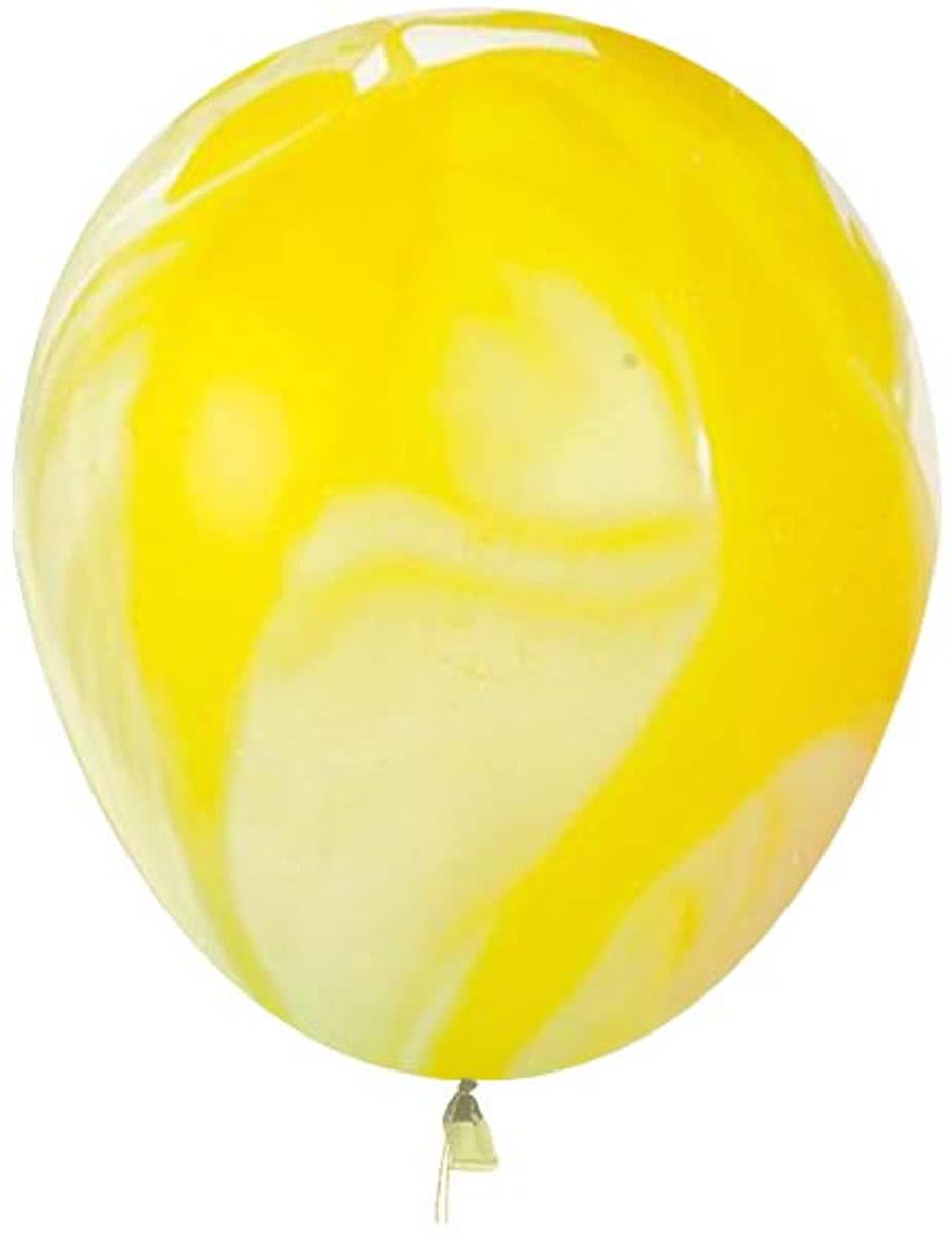 Marble Ballon Geel pastel 100 stuks verpakt