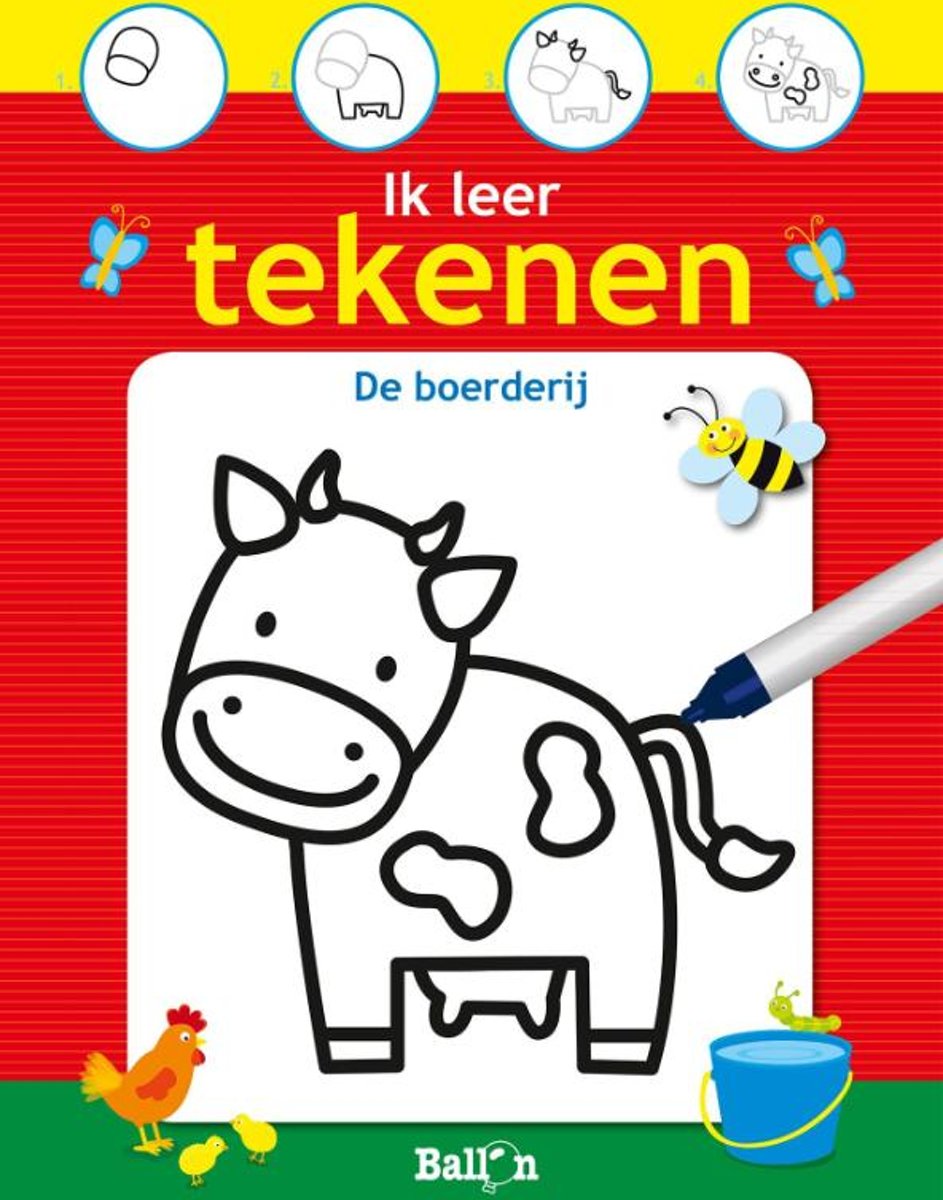 Ik leer tekenen 0 - De boerderij kleurboek