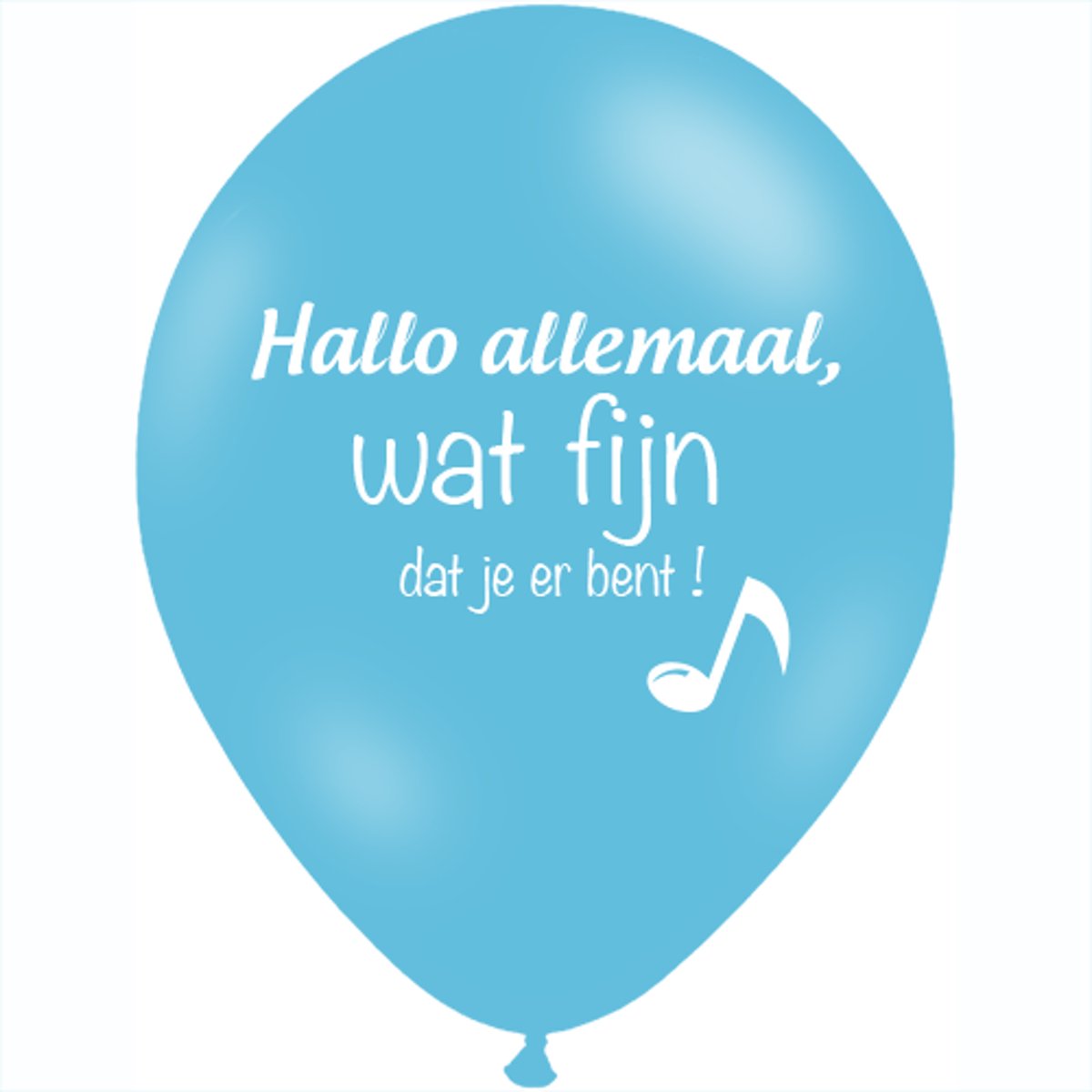 Ballonnen  Hallo allemaal  Boy 10 stuks helium