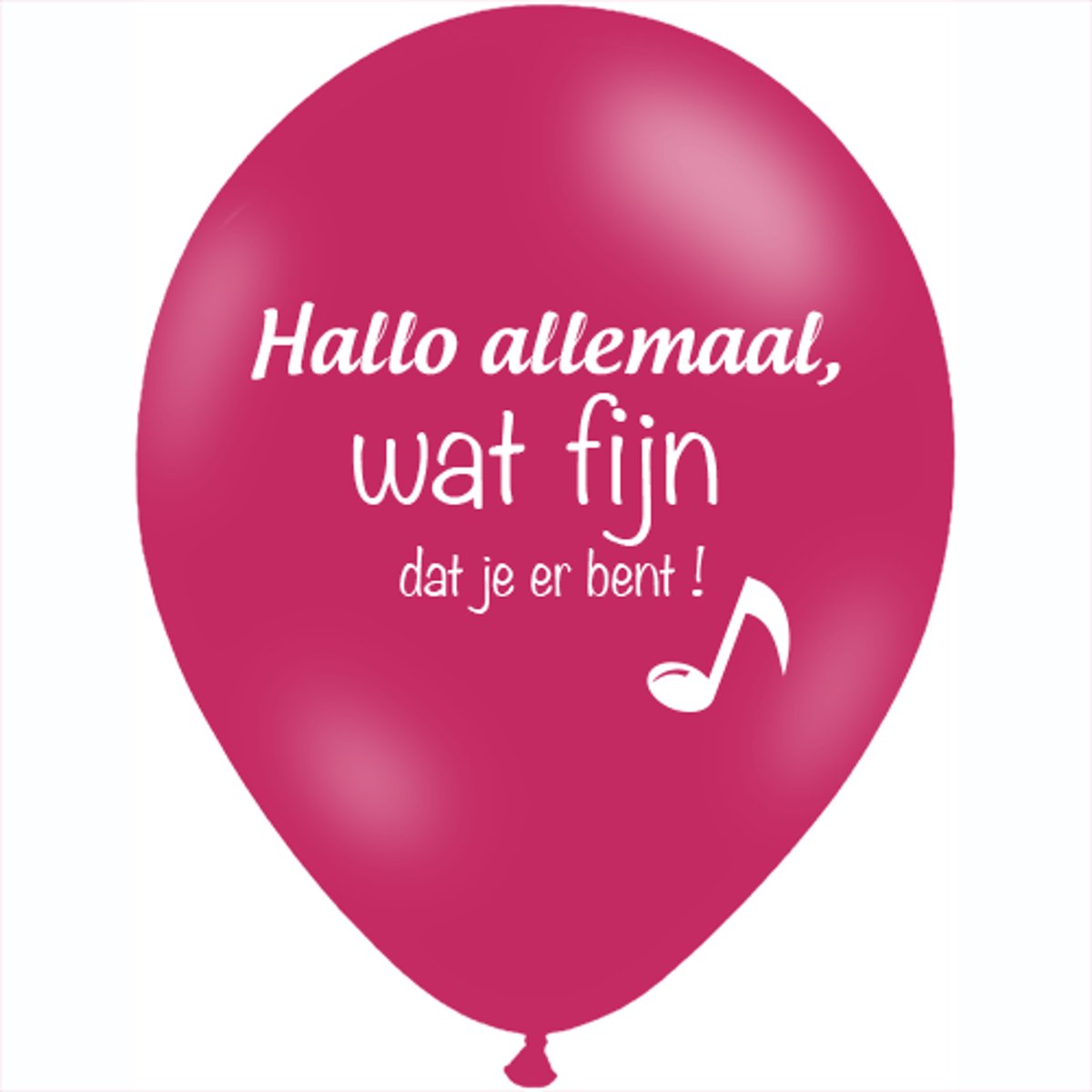 Ballonnen  Hallo allemaal  Girl 10 stuks helium