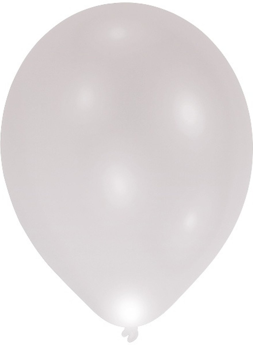   Ballonnen Met Led-verlichting 28 Cm 5 Stuks Zilver