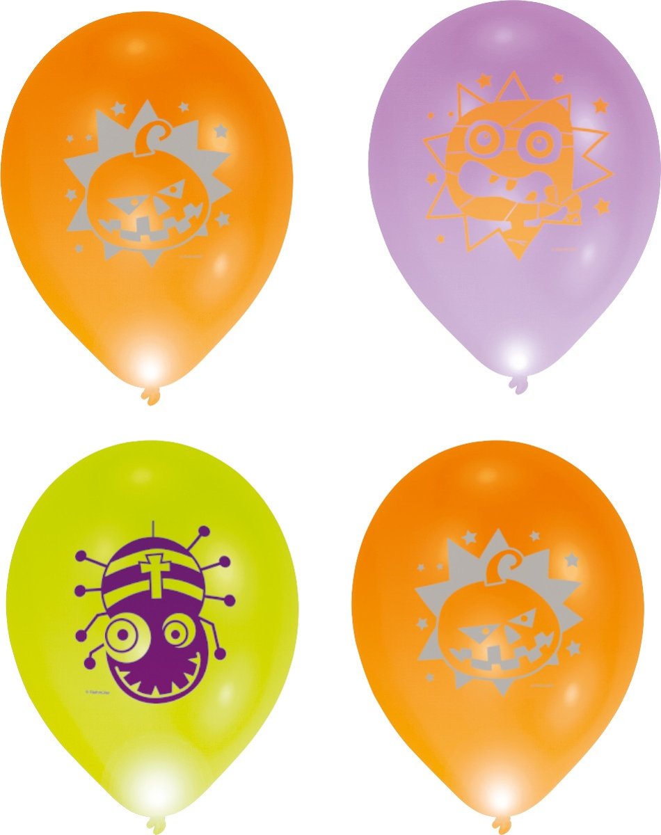   Ballonnen Met Led-verlichting Halloween 28 Cm 5 Stuks