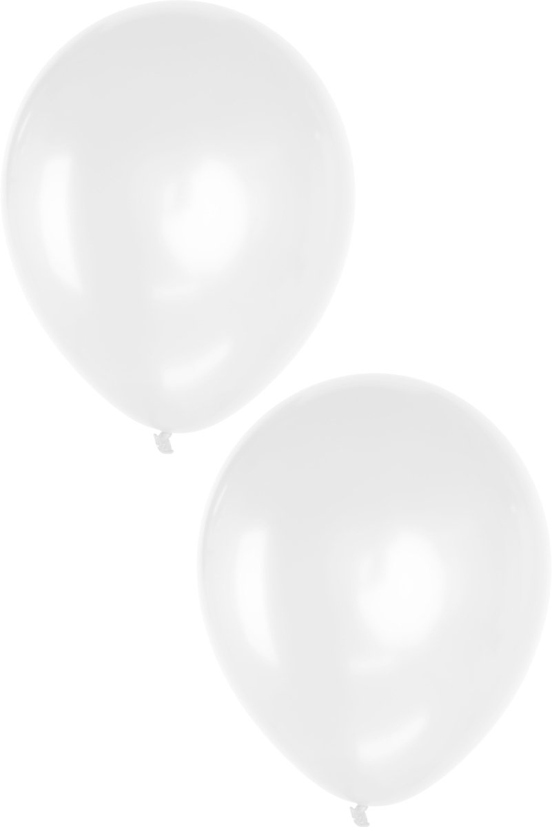 Ballon Metallic Special Deco - 12 inch / 30cm - per 12 - kleur wit