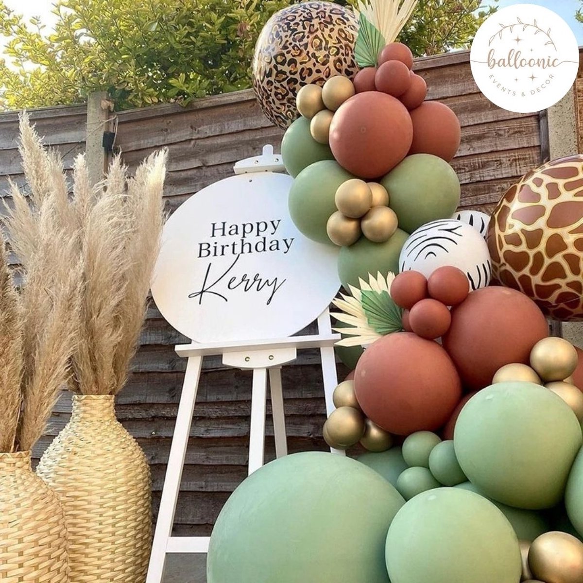 Balloonic Ballonnenboog – Verjaardag Kinderen – Jungle – Thema – Groen Bruin Zebra – Ballonboog Feest Decoratie Versiering – Decoratiepakket – Ballonnen Verjaardag – Feestartikelen.