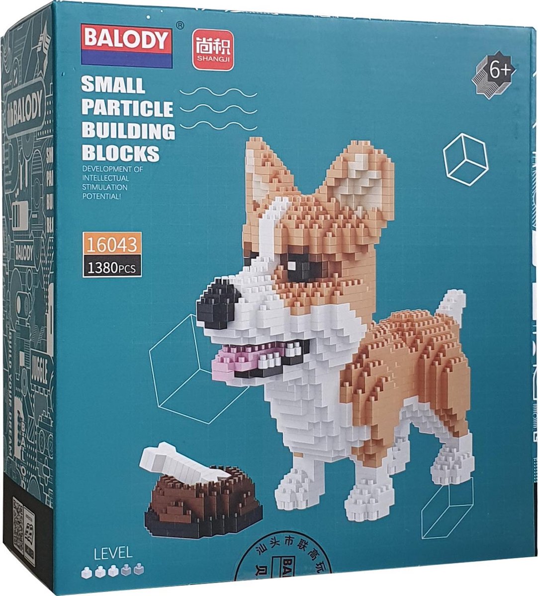 Balody Corgi - Nanoblocks - 3D puzzel - 1380 bouwsteentjes