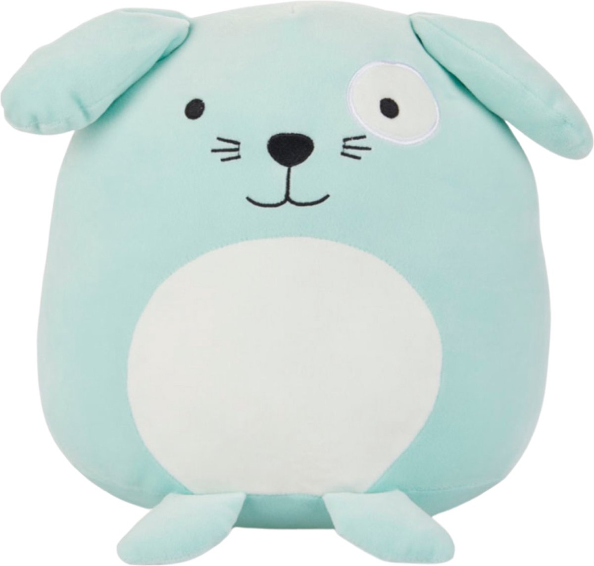 Balvi: kussen / knuffel hond woof - mint groen- Polyester - 29 x 25 x 22 cm