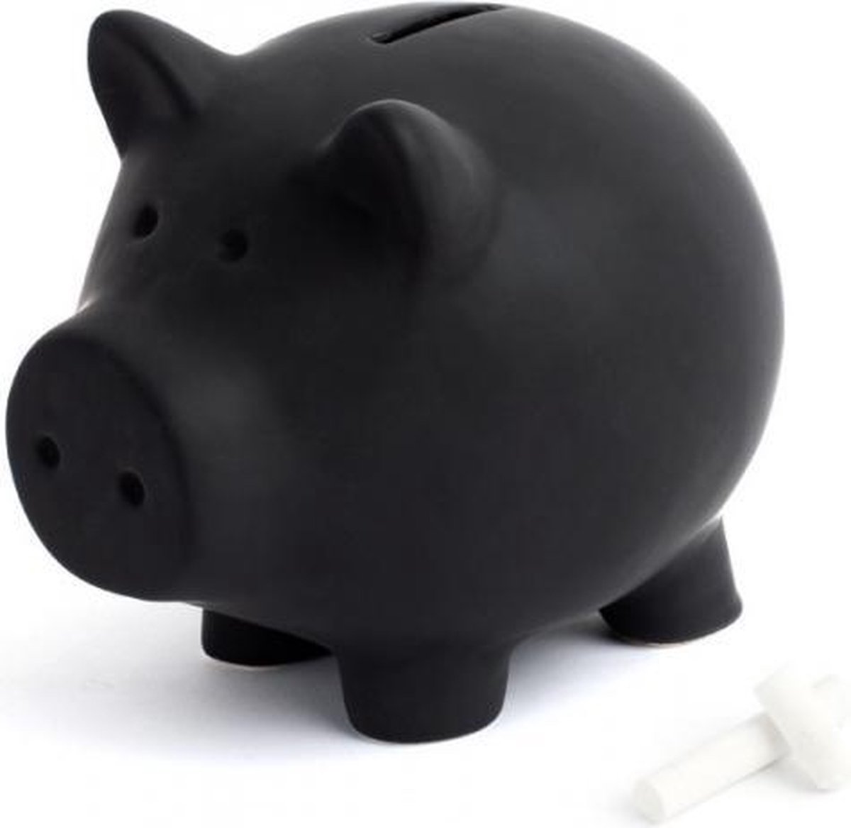 spaarpot Oink¬†Bank 18,5 x 20 cm keramiek zwart