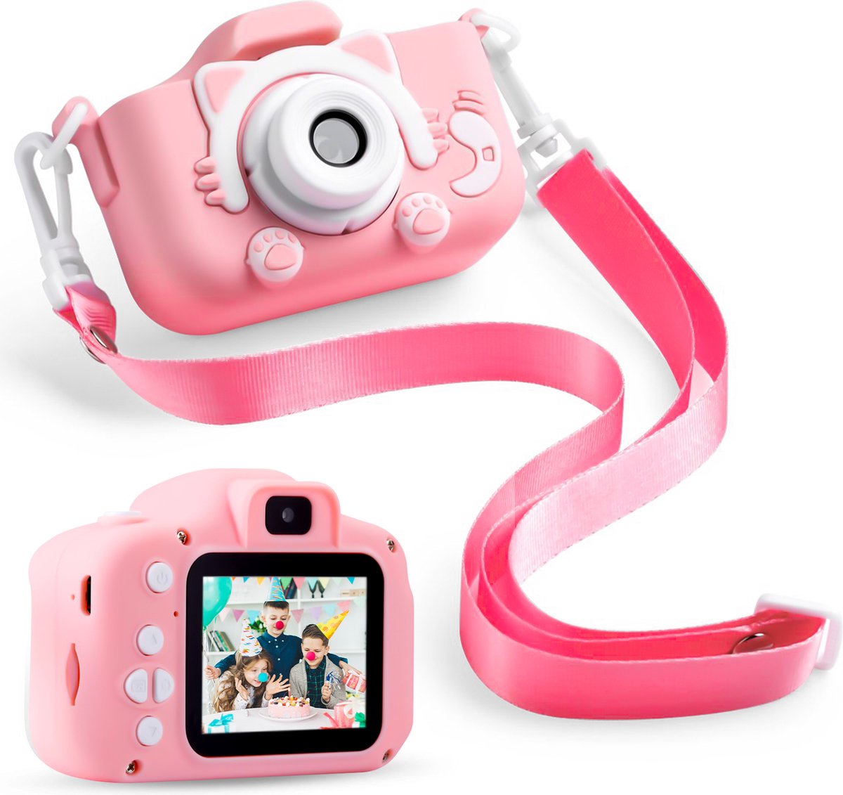   Digitale Kindercamera - Kinder camera - Digitale camera - Fototoestel voor kinderen - 1080P HD - Roze