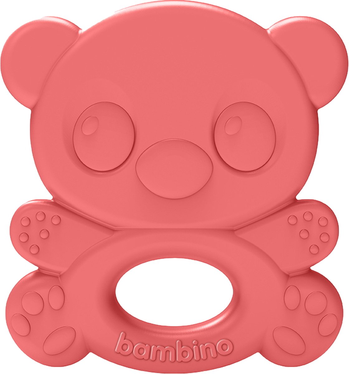 Bambino Panda Rood Latex Bijtring P0656