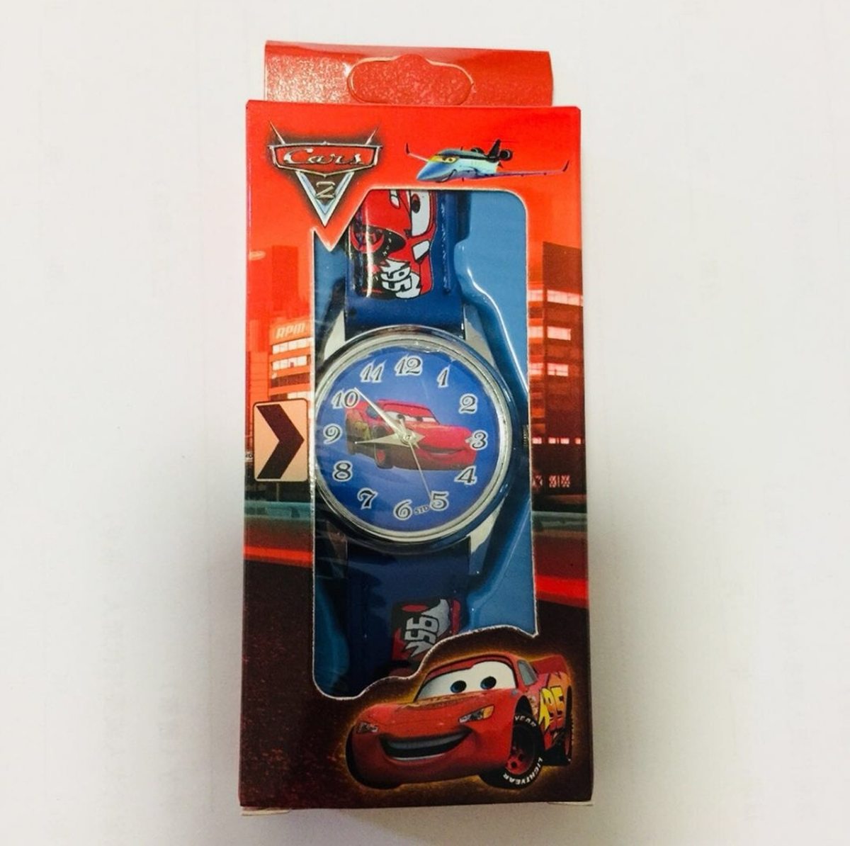 Disney Cars horloge - Bliksem McQueen - kinderen - blauw bandje