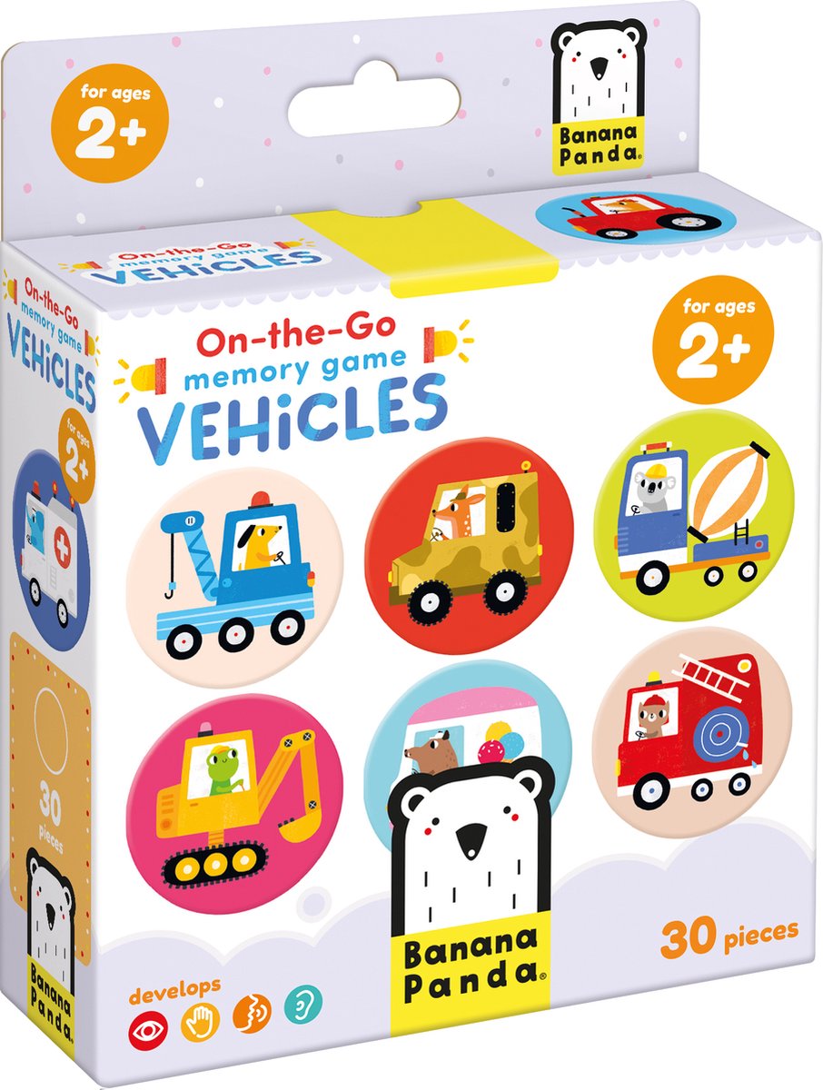 Banana Panda On-the-Go Memory Game Vehicles 2+