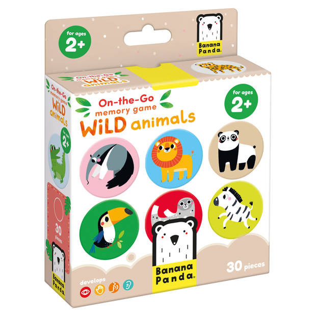 Banana Panda On-the-Go memo spel wilde dieren 2+