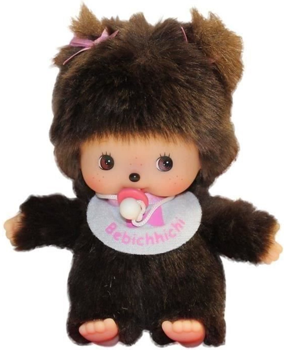 MONCHHICHI Bebichhichi Girl Bib Pink 12cm