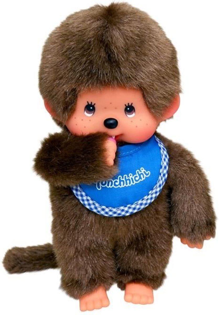 MONCHHICHI jongens slabbetje blauw 20 cm