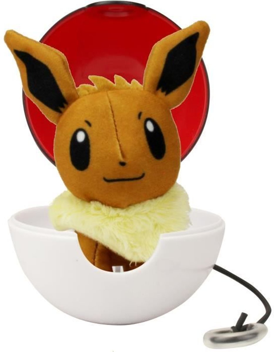 POKEMON - Werper Pok�ball en zijn pluche 6 cm Evoli