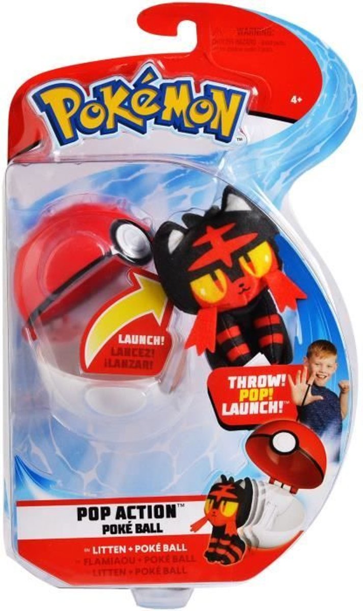 POKEMON Pok�ball Launcher en Plush Flamiaou - 6 cm