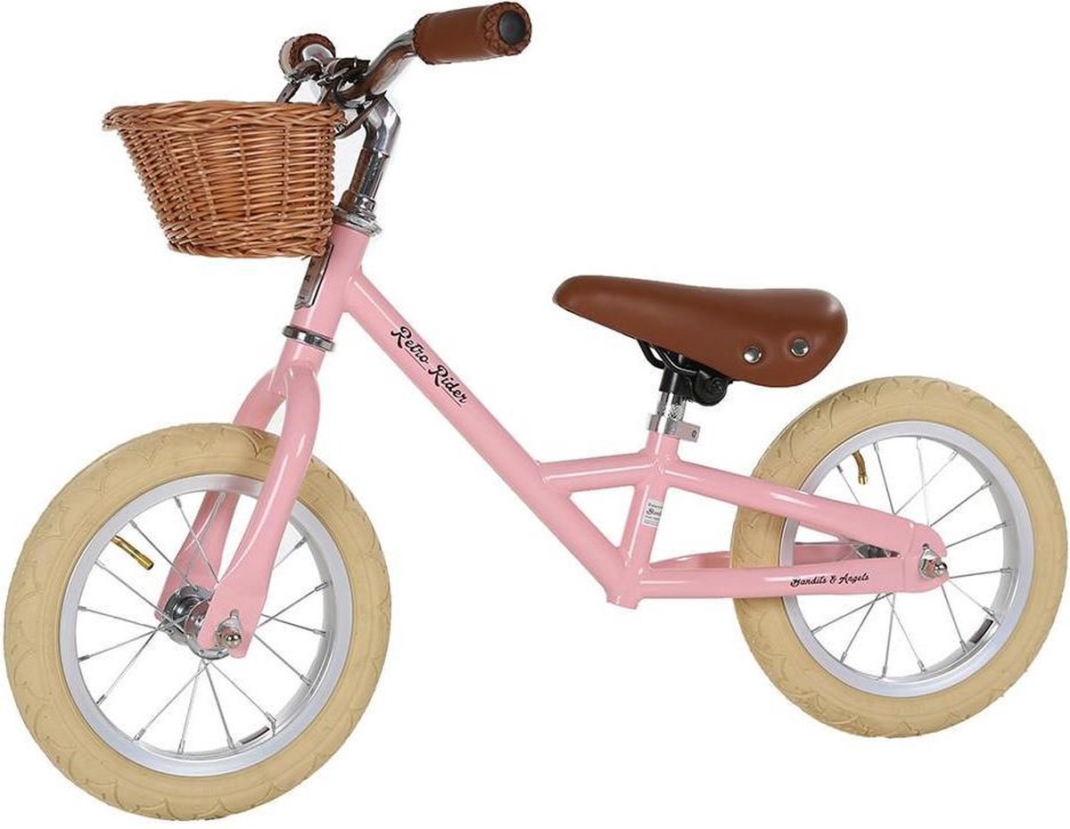   Retro Rider roze met mandje