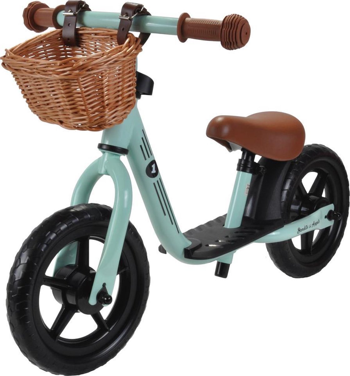   loopfiets Starter mint met mandje