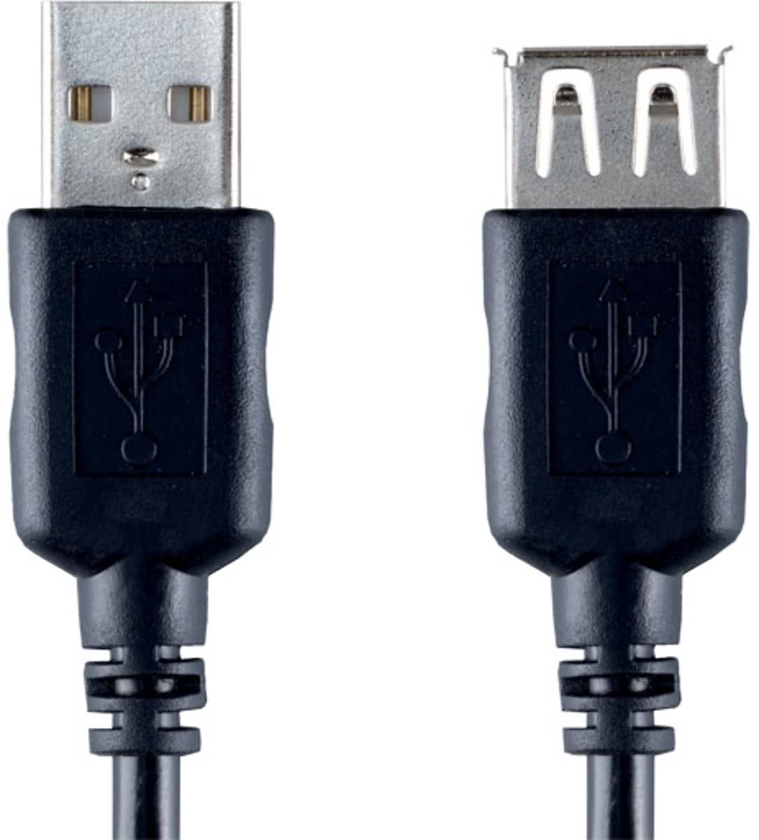 Bandridge USB 2.0 A Male naar USB 2.0 A Female - 2 m