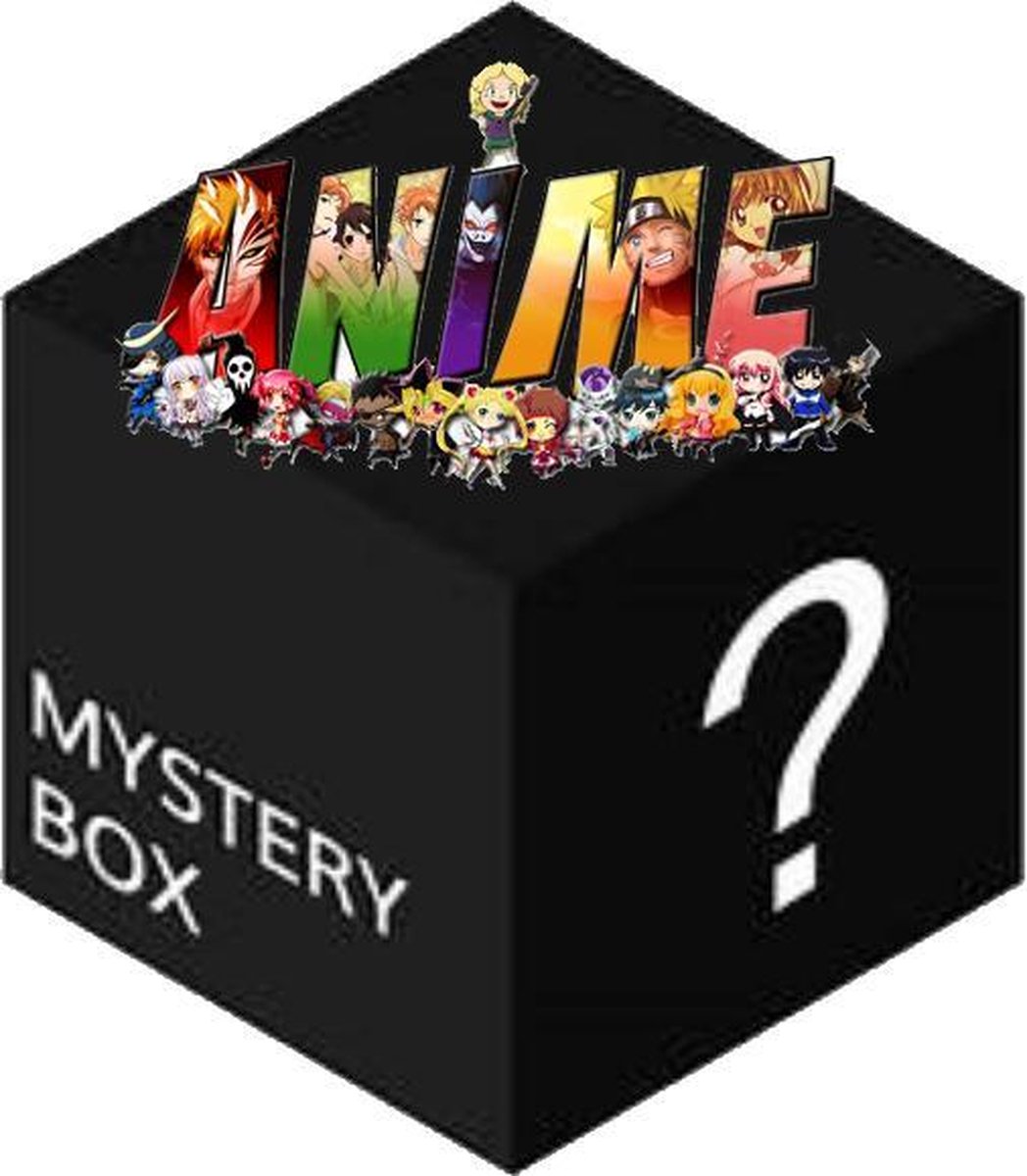 ANIME MYSTERIE BOX MAAT L DIVERS ANIME MERCH VAN DRAGONBALL TOT ONEPIECE NARUTO ETC