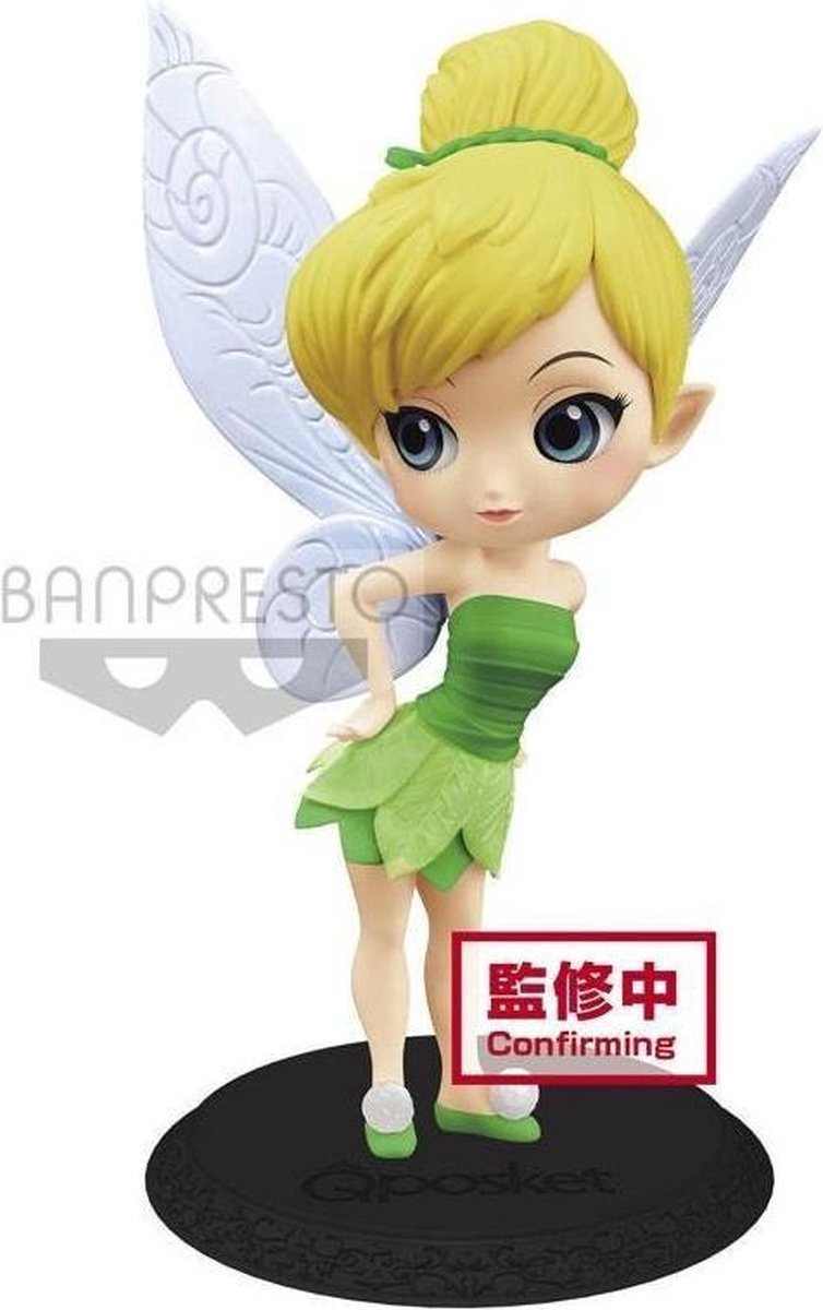 Disney Q Posket Character Tinker Bell Leaf Dress Ver.A Figure 14cm