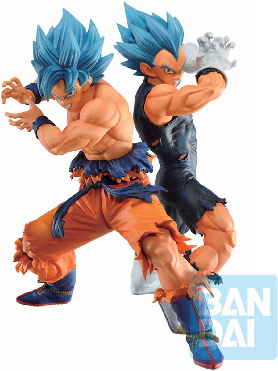 Dragon Ball Super Ichibansho - Super Saiyan God Goku & Vegeta Figure 21cm