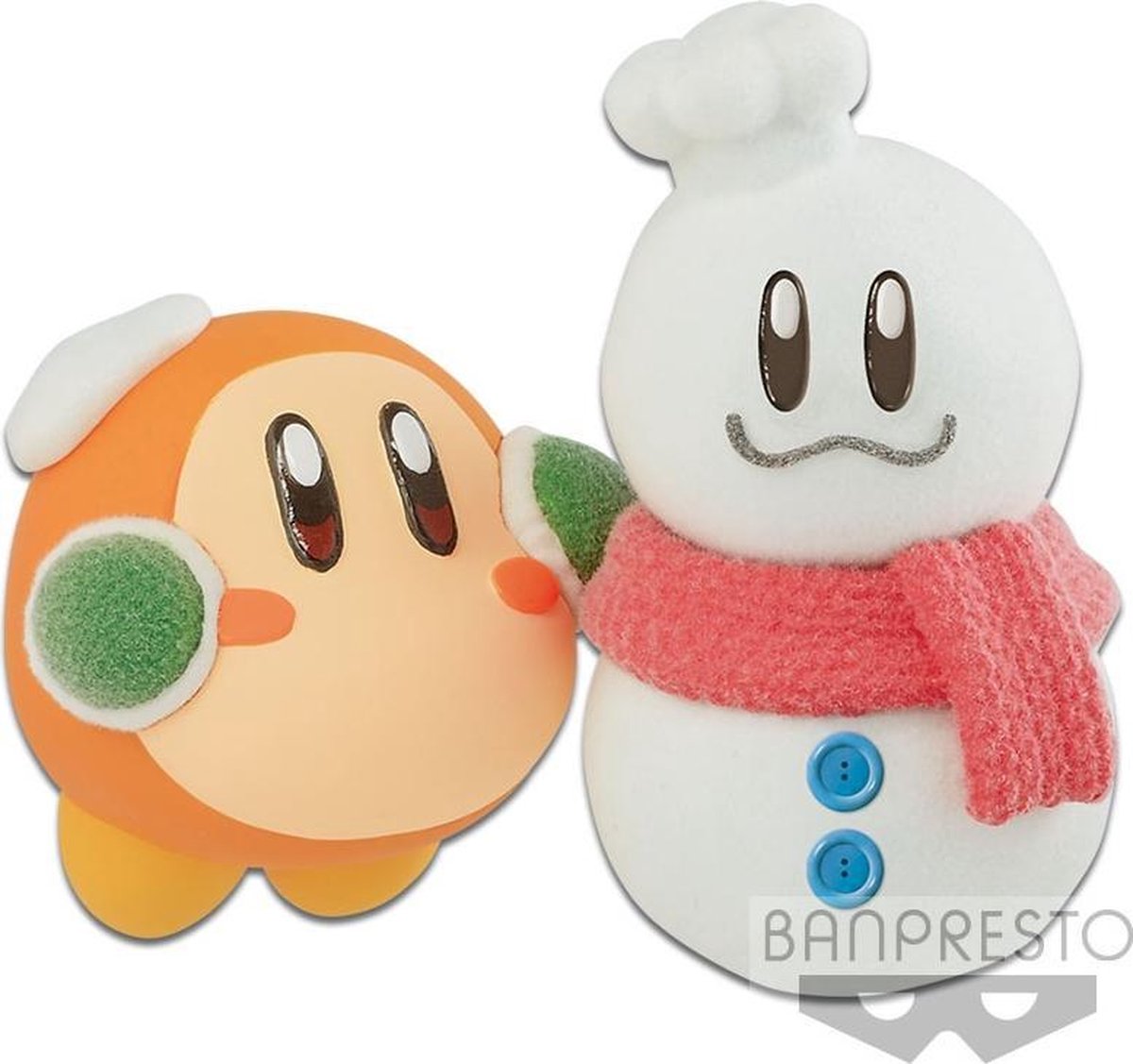 Kirby Fluffy Puffy Mine Figure - Waddle Dee & Snowman