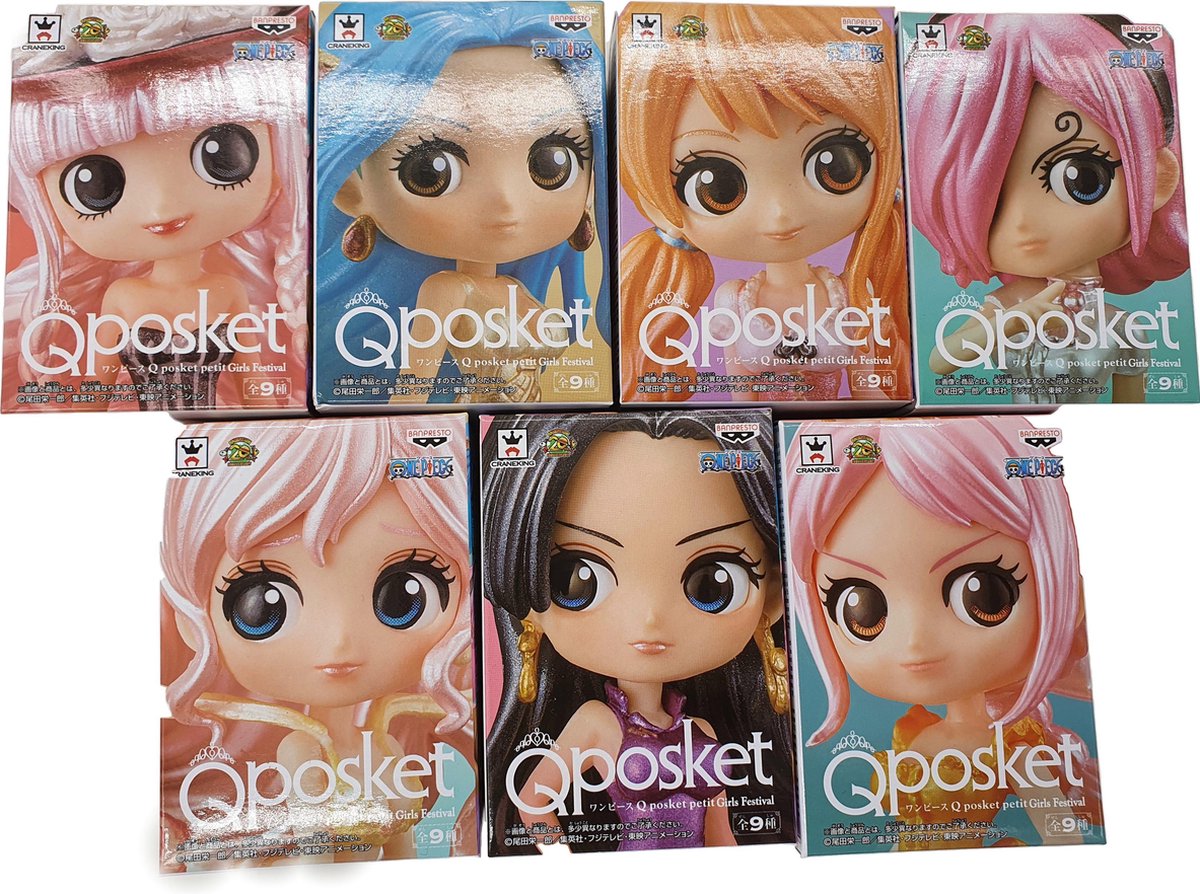 Sale! Q Posket 7 stuks One Piece Banpresto Figuurtjes Girls