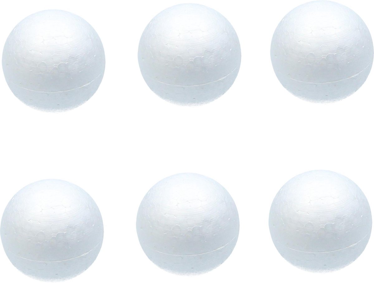 Piepschuim Ballen 8cm Styrofoam 6 Stuks