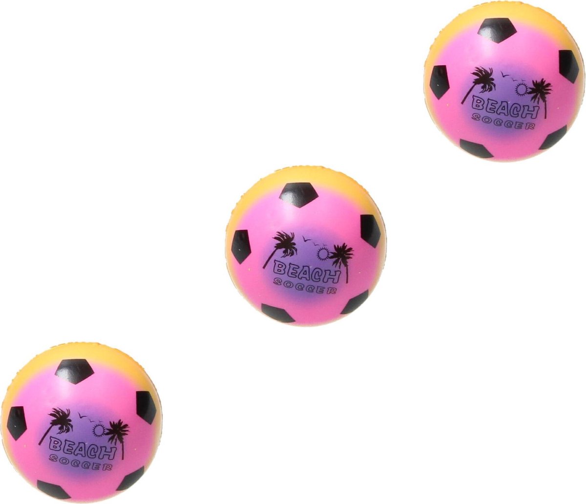 Stressbal Medium Density – 7 cm – Sensomotorische Stimulatie – Anti Stress – 3 stuks – Regenboog Voetbal