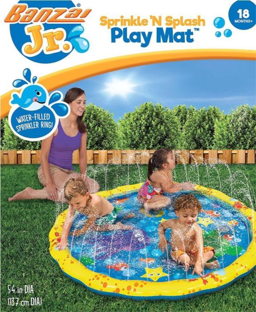 Speelmat met water gevuld - Sprinkle n Splash - diameter 137cm