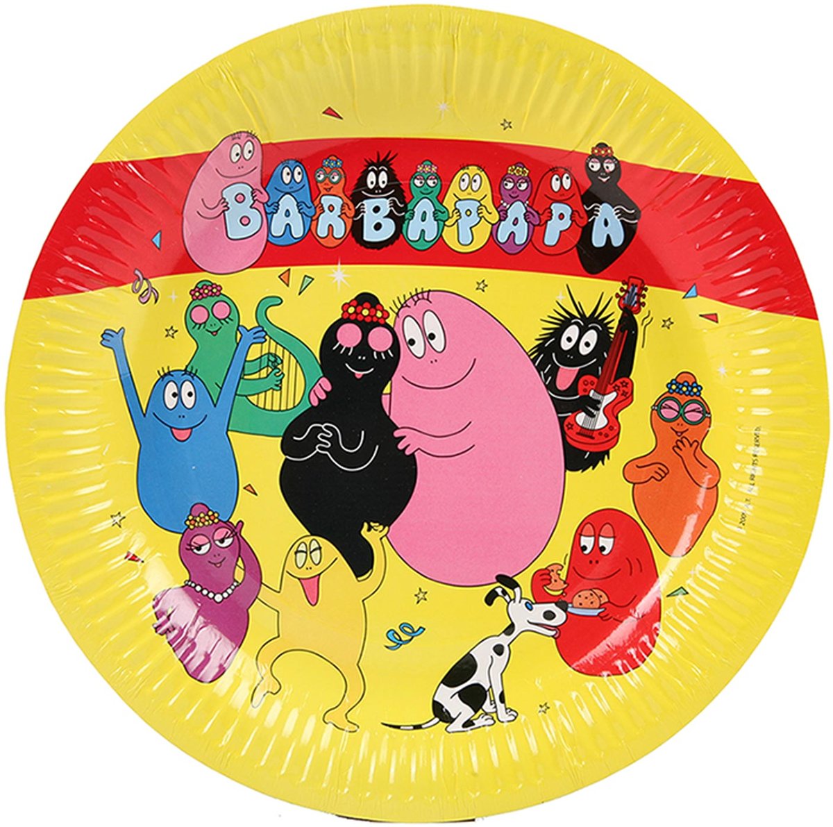 Set Barbapapa™ borden - Feestdecoratievoorwerp