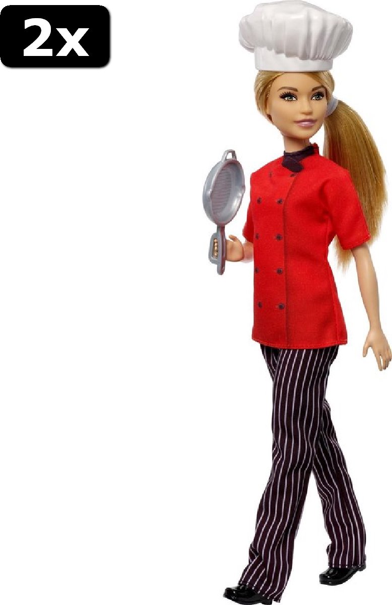 2x Barbie Careers Chef-Kok - Barbiepop