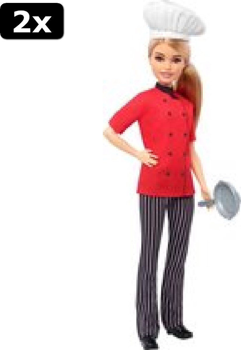 2x Barbie Careers Chef-Kok - Barbiepop