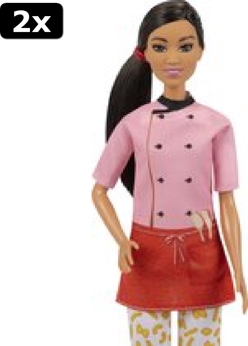 2x Barbie Chef Kok - Modepop