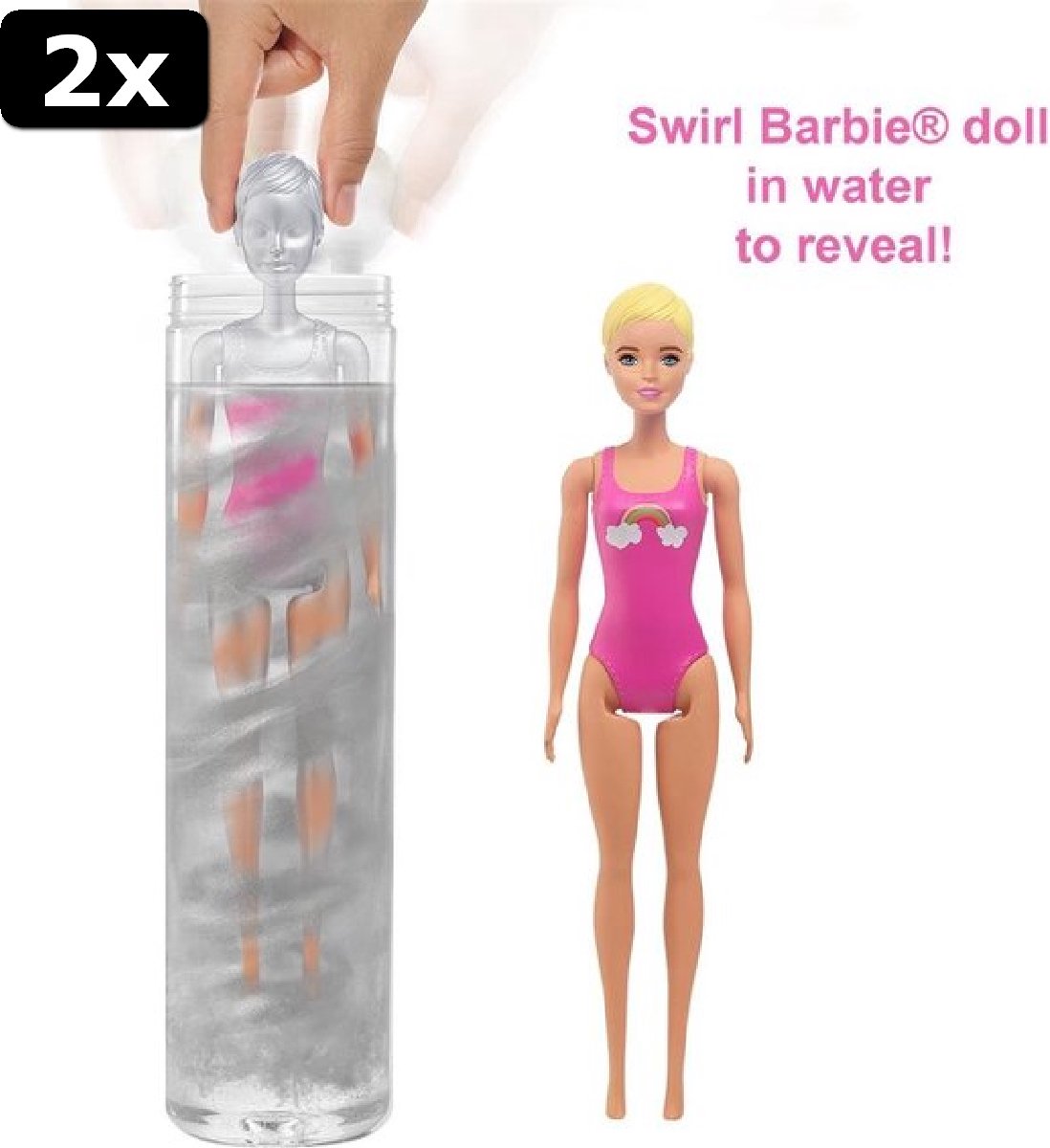 2x Barbie Color Reveal Slumber Party - Barbiepop