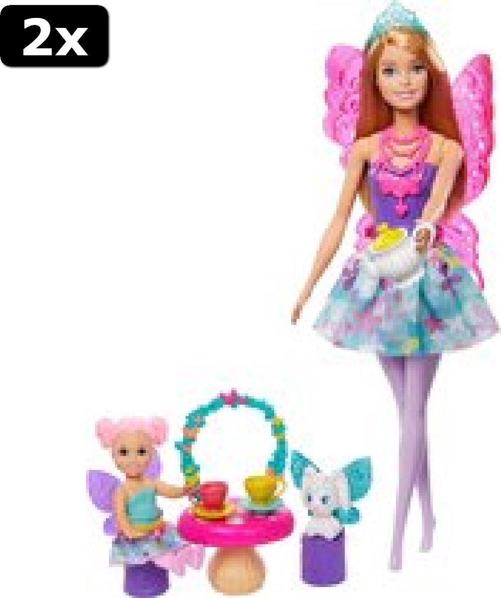 2x Barbie Dreamtopia Fee√´n Theekransje Speelset - Barbiepop