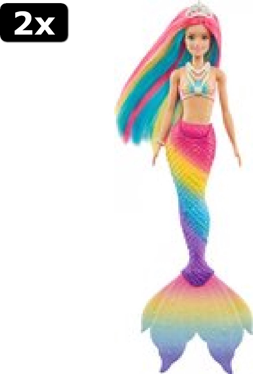 2x Barbie Dreamtopia Regenboogmagie - Zeemeerminpop