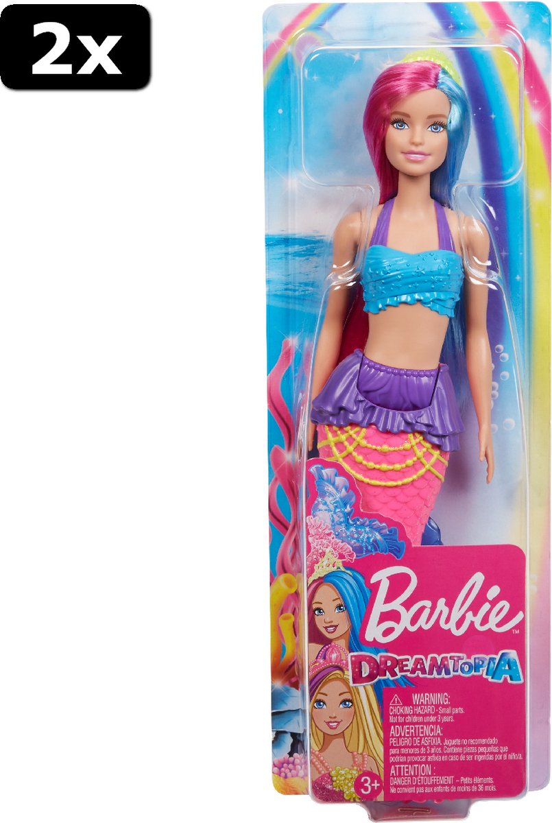 2x Barbie Dreamtopia Zeemeermin Blond