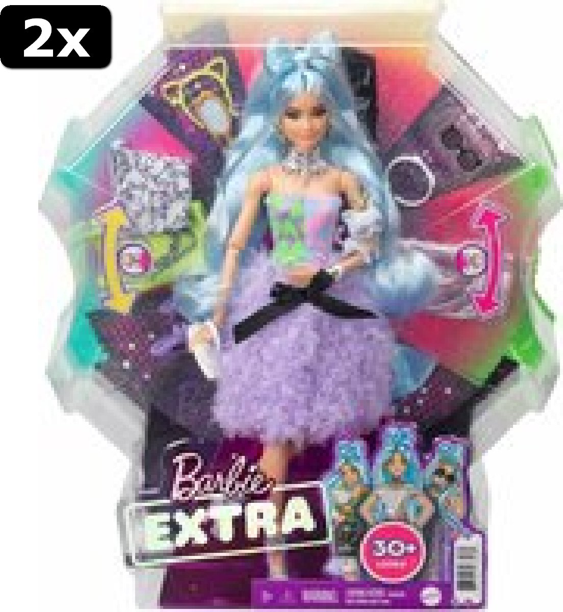 2x Barbie Extra Deluxe Doll