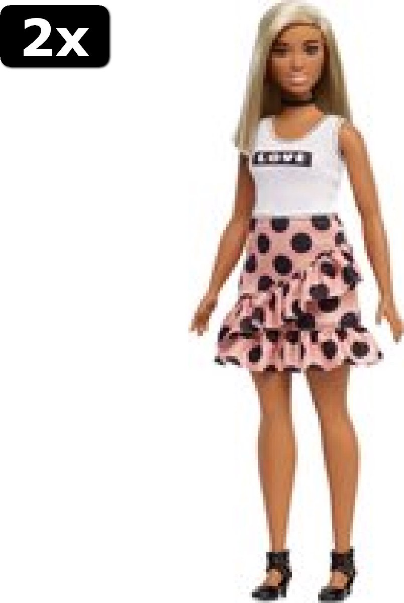 2x Barbie Fashionistas Polka Dot - Barbiepop