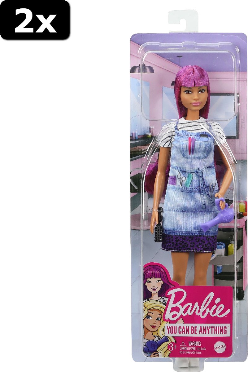 2x Barbie You Can Be Pop Haarstyliste