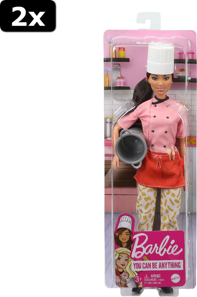 2x Barbie You Can Be Pop Pasta Chef