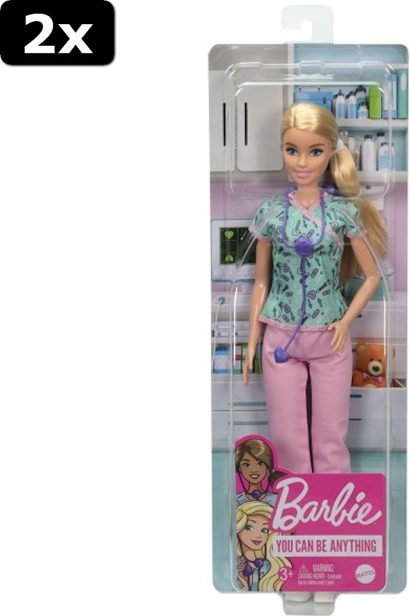 2x Barbie You Can Be Pop Verpleegster