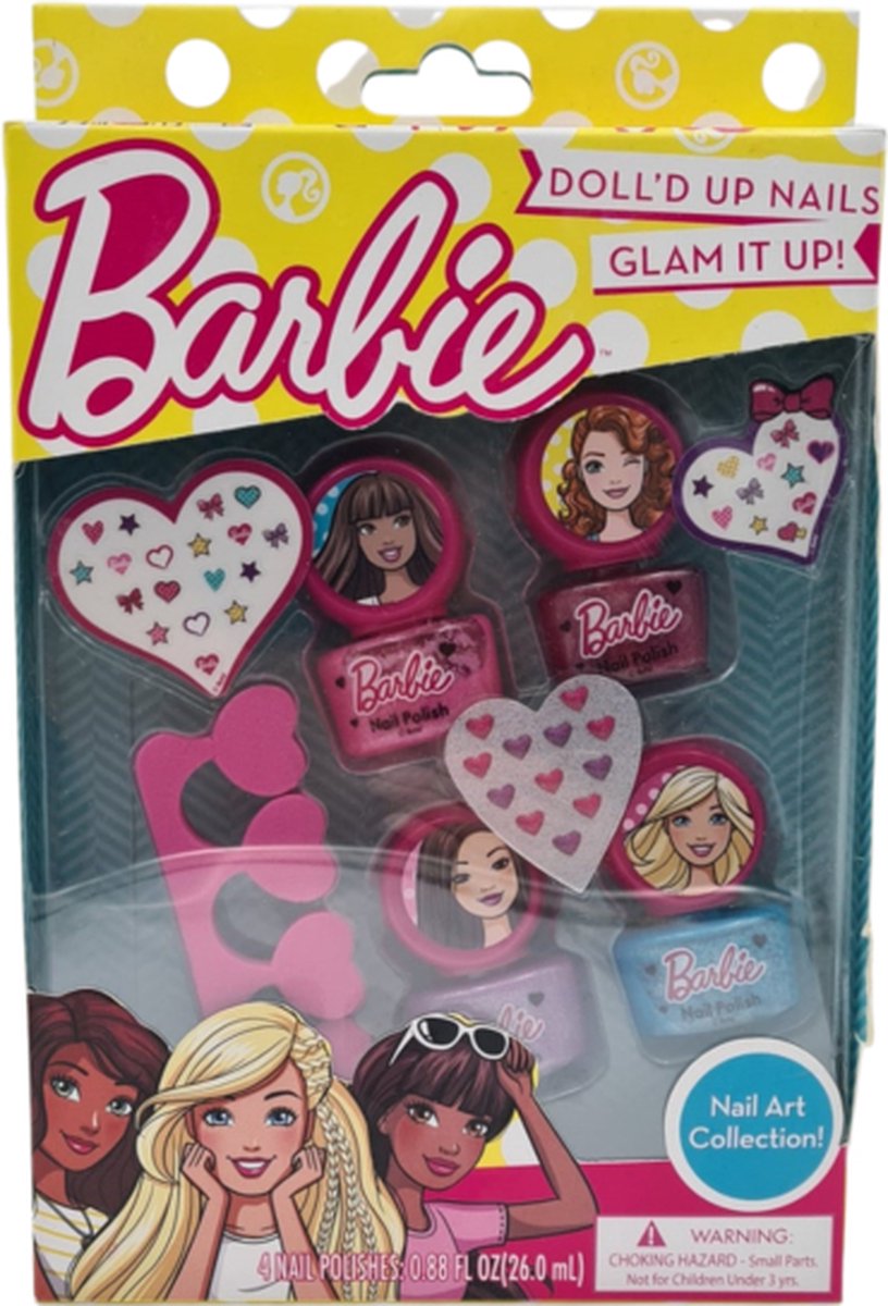 Barbie - DollD Up Nails Glam It Up! Nail Art Collection - Nagellakset - Kindermake-up - Geschenkset