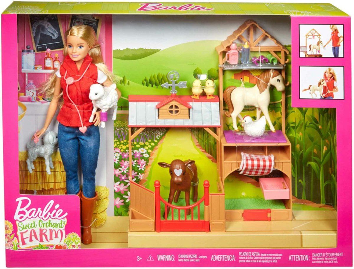 Barbie Boerderij   pop met dieren