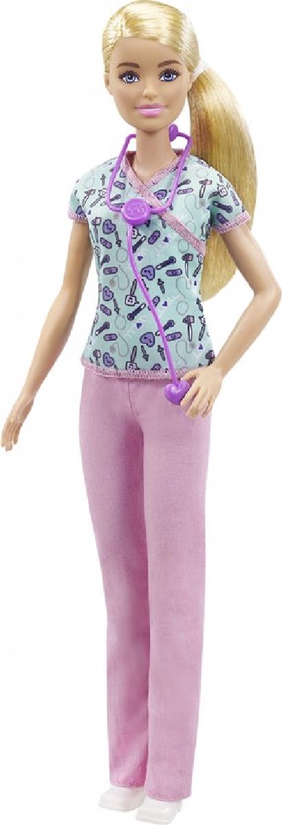 Barbie Careers Verpleegster Barbie Pop met Stethoscoop