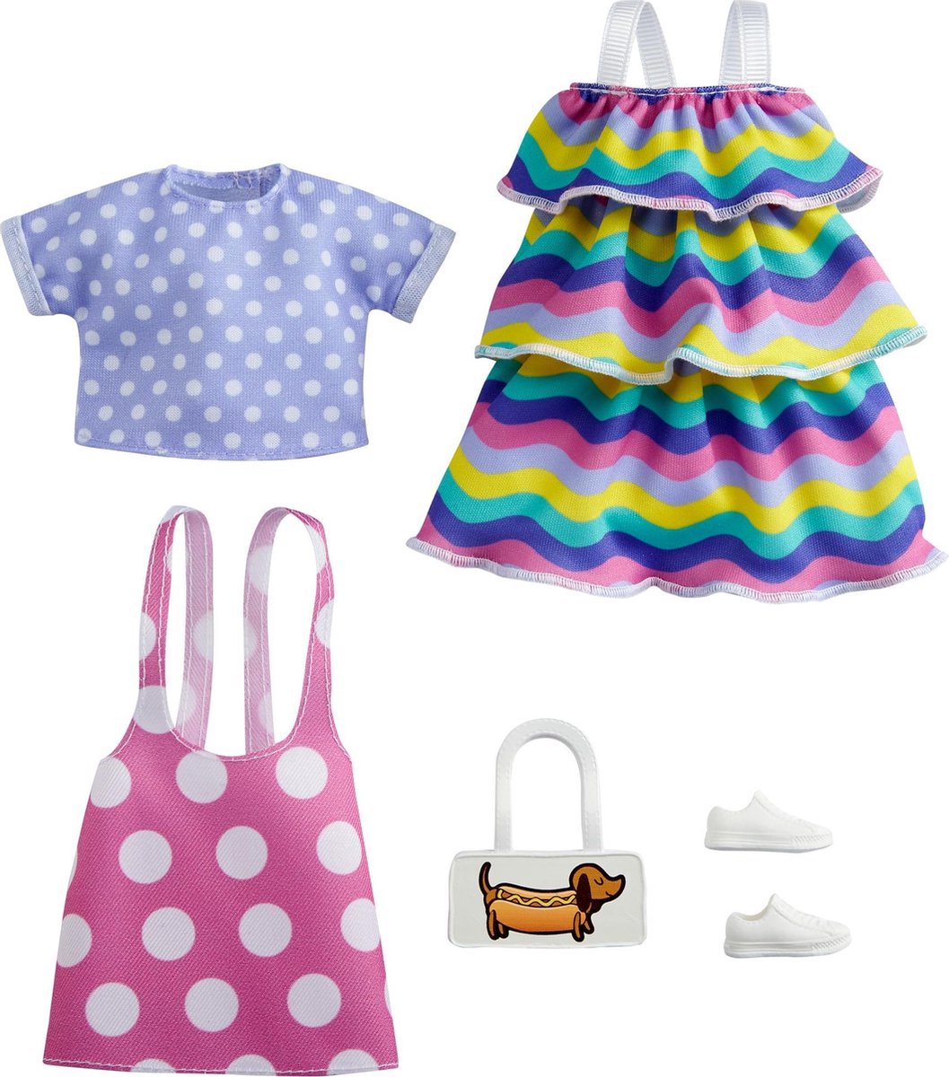 Barbie Fashion 2-Pak - Rainbow & Polka Dots