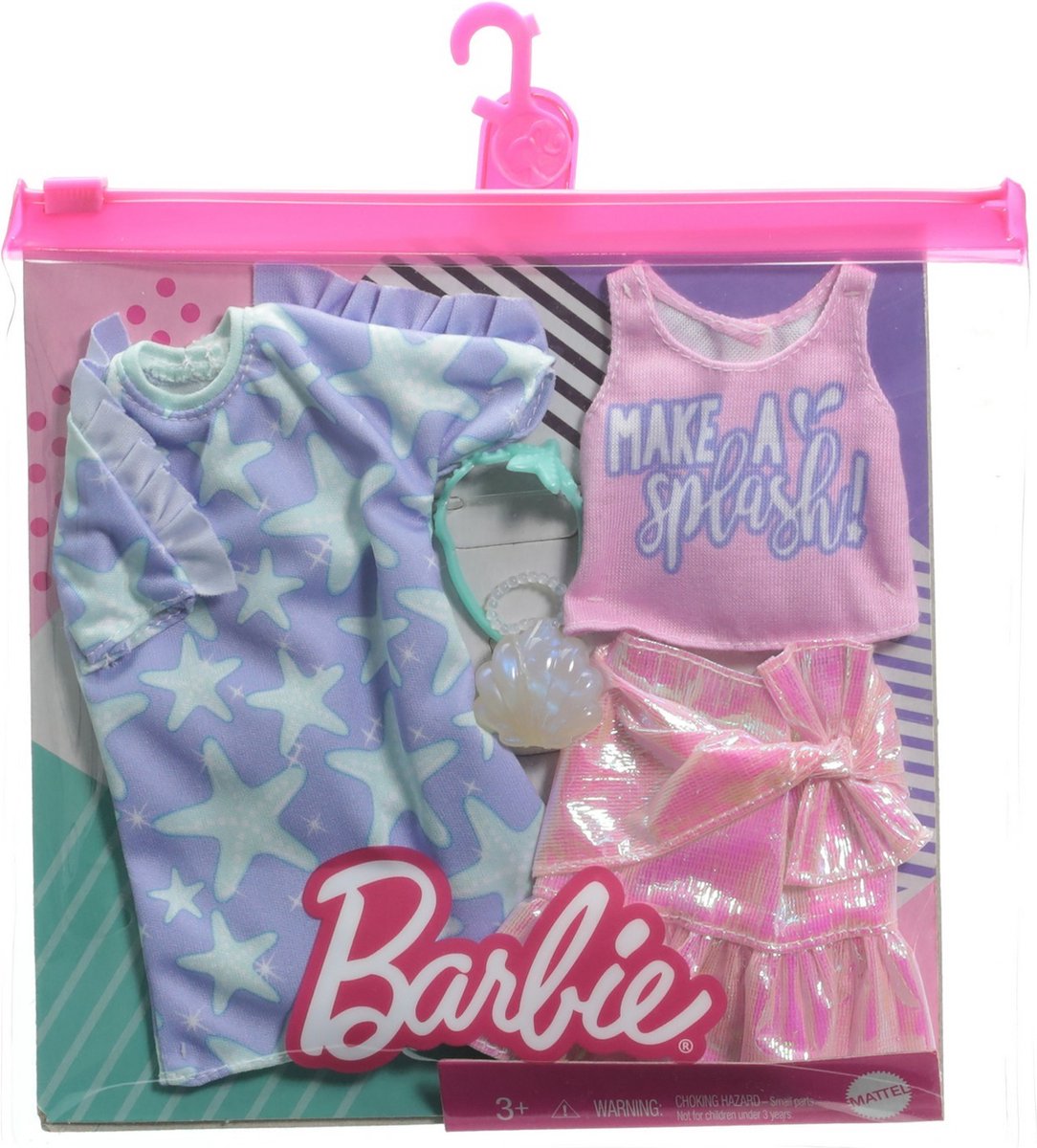 Barbie Kleding Dubbele Outfit Rok, Jurk, Shirt + Accessoires