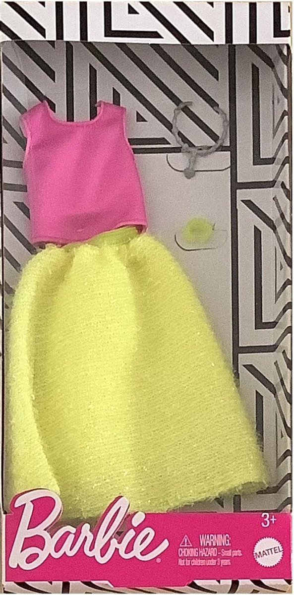 Barbie Kleding Outfit Gele Rok + Roze topje